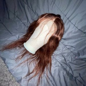 12 inch Cajun spice human closure lace wig unit no elastic band come as is real